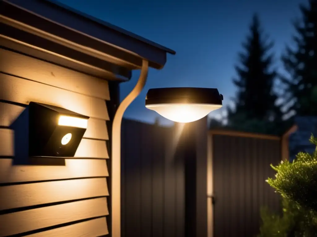 A captivating image showcasing the effectiveness of motion sensor security lights