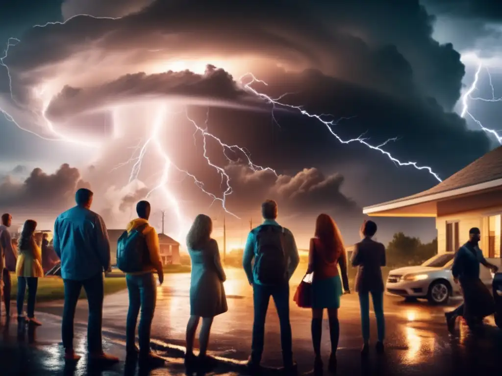 A powerful storm brews outside, with lightning flashing and thunder roaring