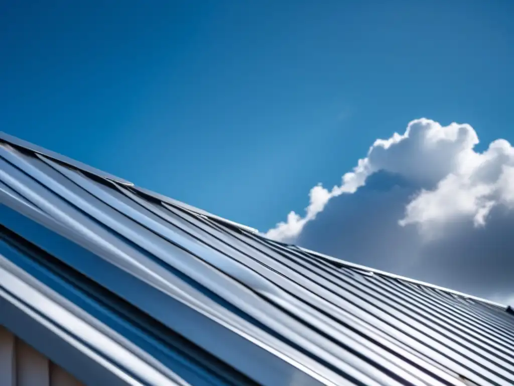 Metal roof stands tall and unwavering amidst the impending hurricane, symbolizing the sturdiness of the house and the hope for safety