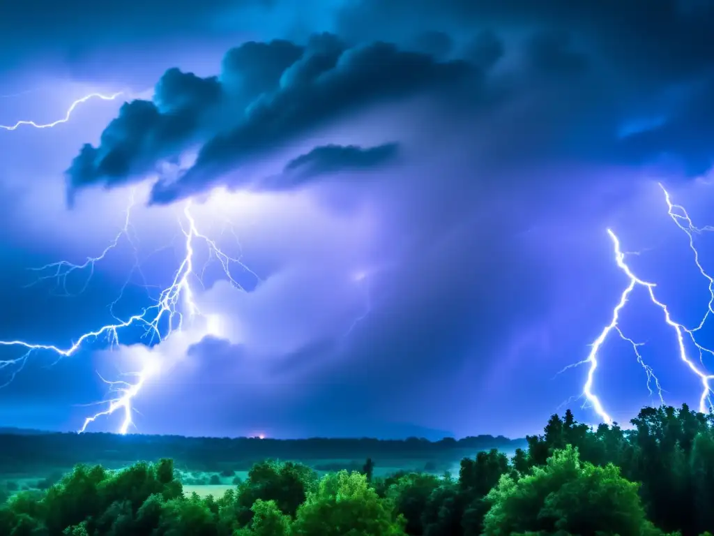 A cinematic closeup of a raging storm, with lightning illuminating the clouds and raindrops raining fiercely