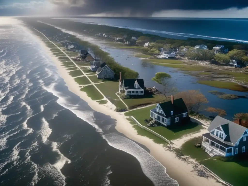 The all-consuming Great Hurricane ravages Long Island's coastline, leaving behind a scene of devastation and despair