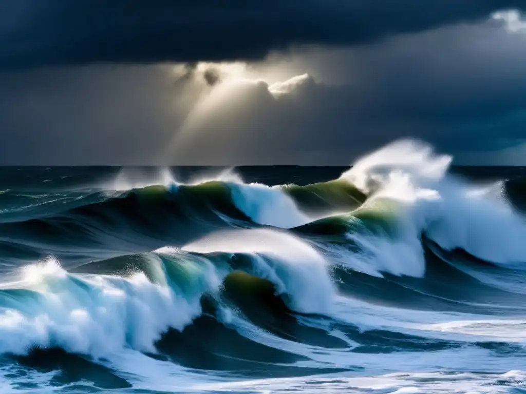 A dire, stormy sky with looming clouds, blocks out the setting sun