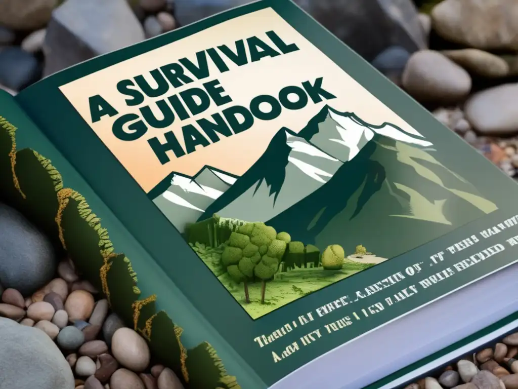 Discover the wilderness with this detailed survival guide and handbook cover