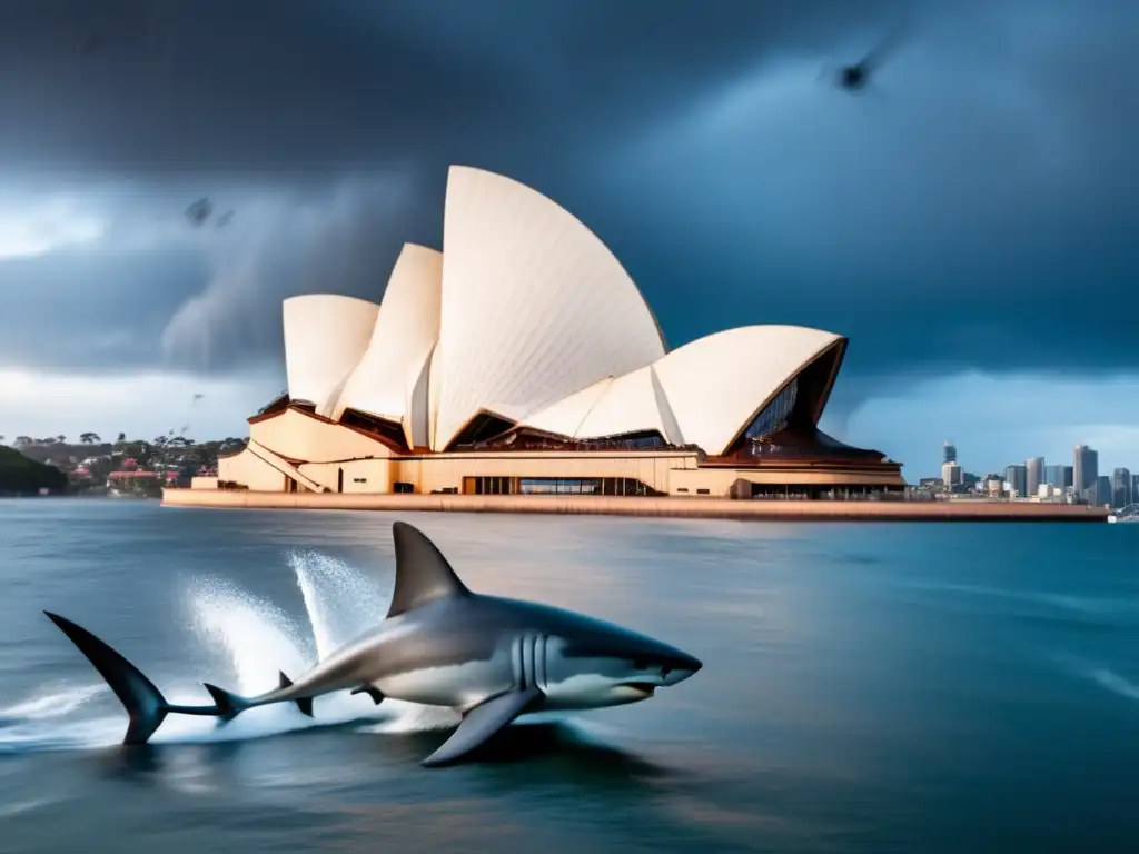 Sydney Opera House in peril as sharks attack, water torn apart by fierce currents