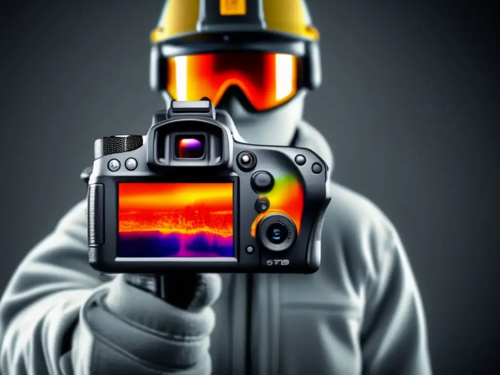 A striking thermal imaging camera in action, capturing heat with precision and accuracy