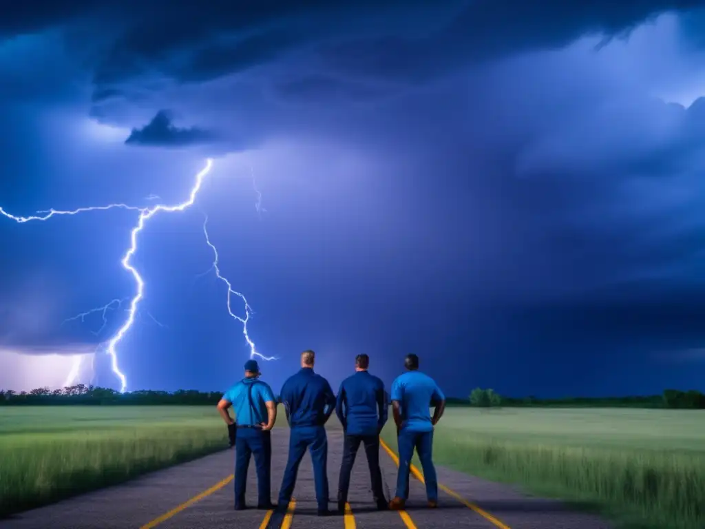 A breathtaking shot of a navy blue sky with lightning bolts illuminating the clouds