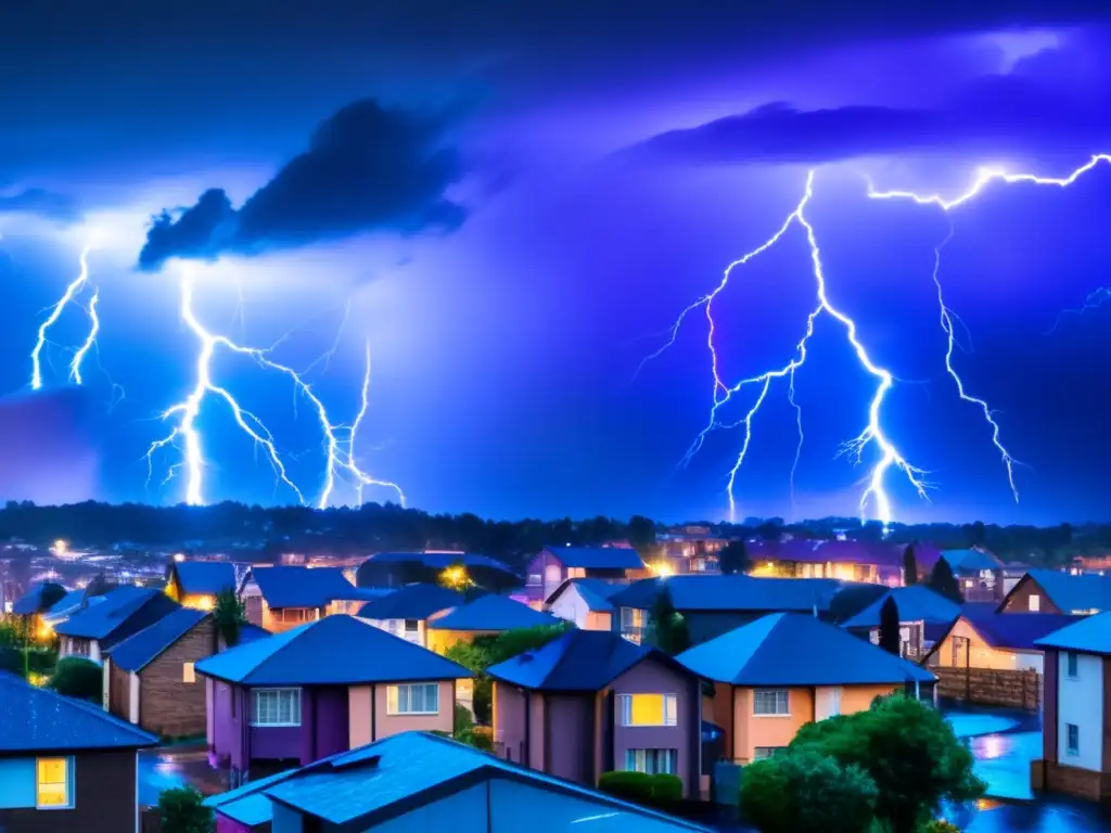 A stormy sky defines the mood of this cinematic image with lightning bolts illuminating the expressive clouds