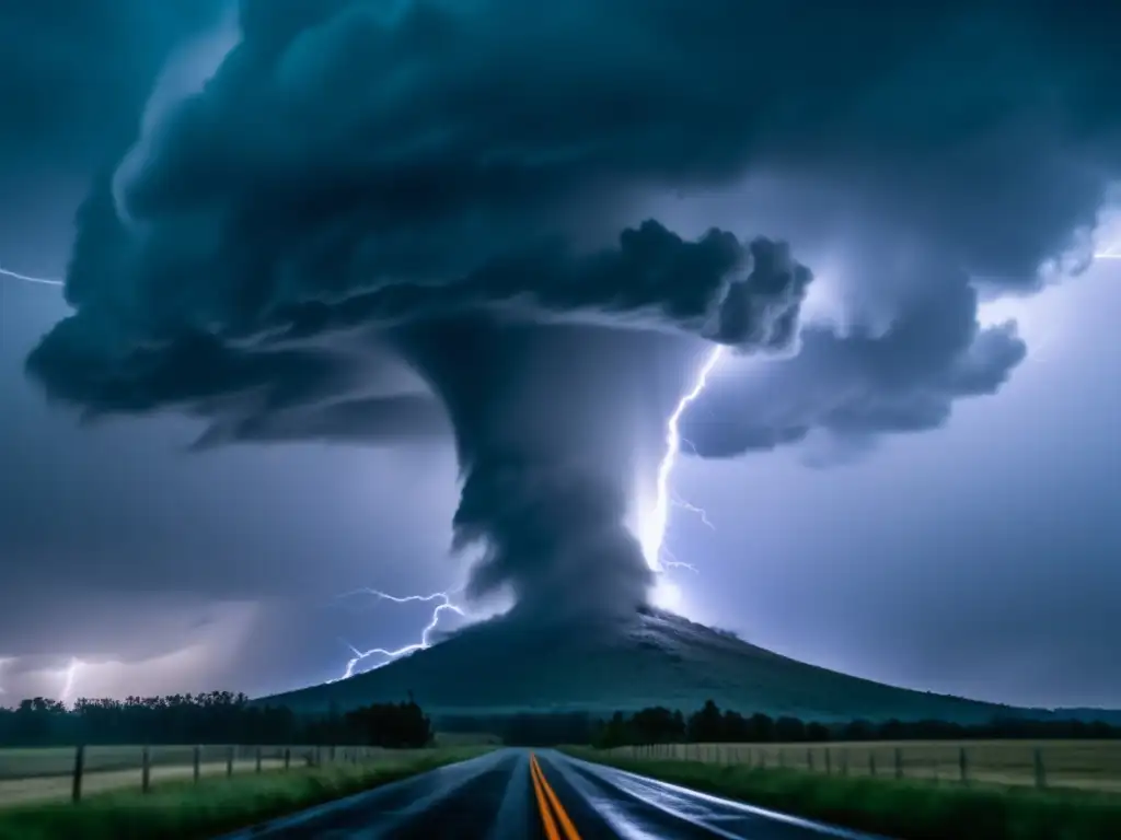 A breathtaking 8k image of a massive tornado in action