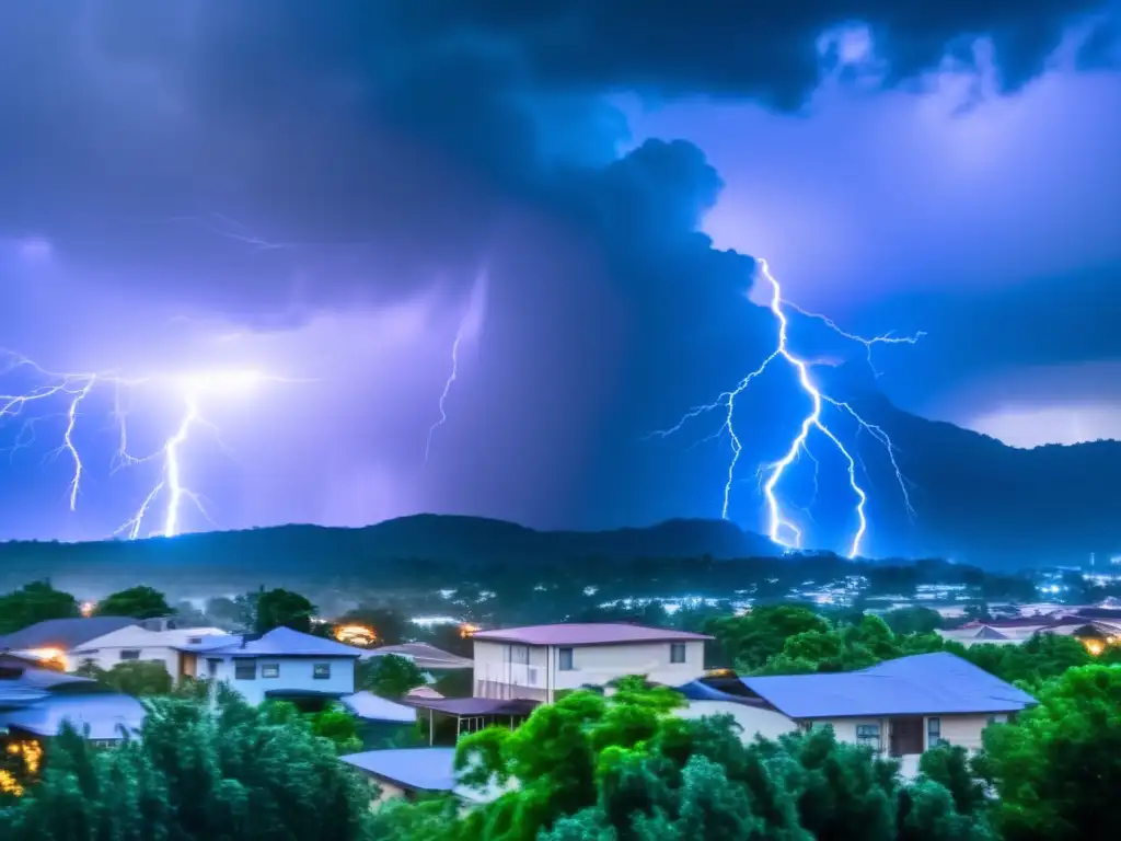 Amidst the chaos of a violent storm, the destructive power of nature rages on