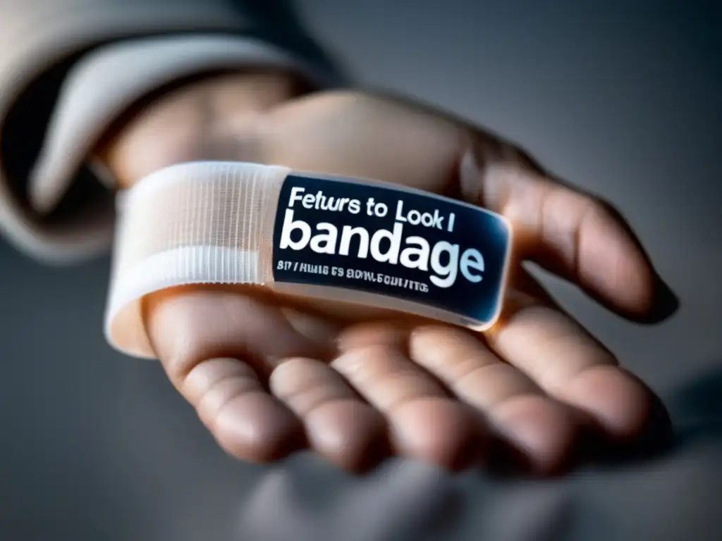 A closeup of a hand with a smooth and transparent bandage covering the fingers and palm