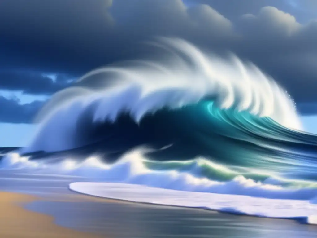 A hurricane's power swirls over the ocean, its milky blue waves forming a curving cyclone