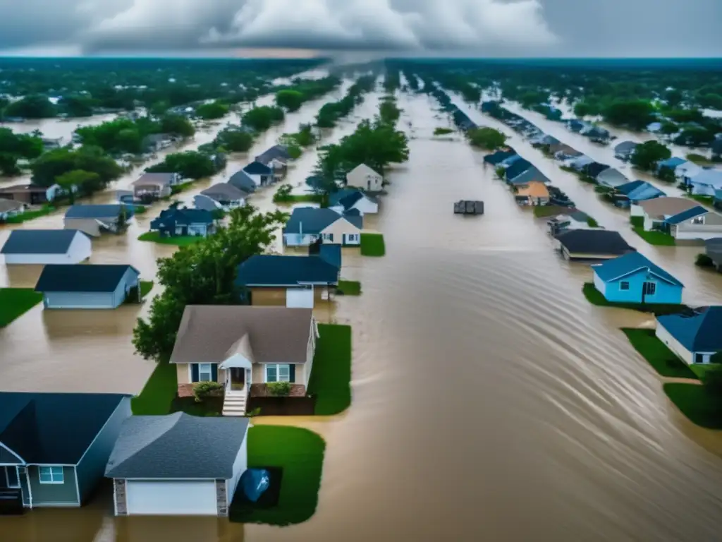 Amidst the chaos of a hurricane-ravaged neighborhood, portable sewage bags stand tall and triumphant