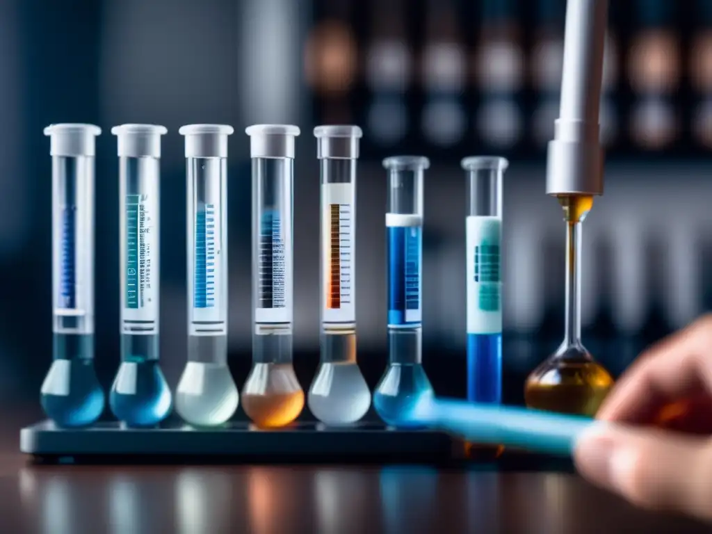 Cinematic and elegant closeup of a hand holding a water test kit with soft diffused lighting