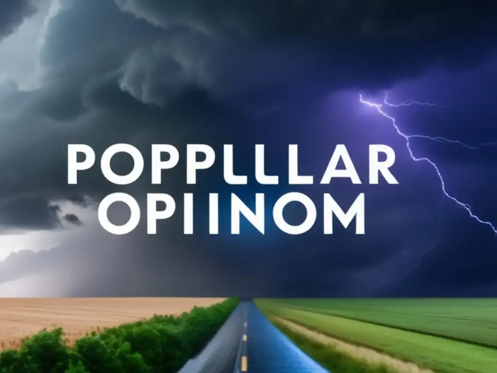 A tornado rages in the background as experts, analysts, scientists, and citizens debate the impact of extreme weather events on public perception