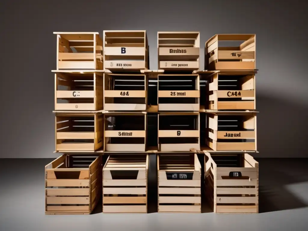 Dash - 'A stunning array of wooden crates in rude formation, each with their own battery label, bathed in sunlight